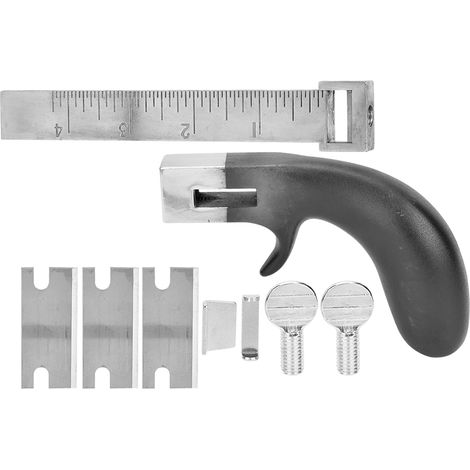 Ensemble De Coupe-Sangle en Cuir, Outil De Coupe à la Main pour Coupe-Ceinture en Cuir avec Poignée en Aluminium pour L'artisanat du Cuir (1/5)