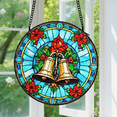 Capteur de soleil en vitrail - décoration spirituelle 25cm (1/4)