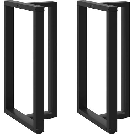 Bartischbeine T-Form 2 Stk. Schwarz 60x35x(100-101) cm Stahl