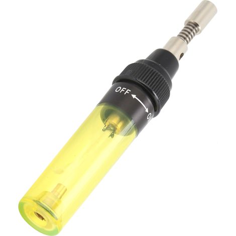 Fer à souder gaz rechargeable stylo VA-100, butane pur, outil portable 8ML, jaune transparent, sans fil, pour soudure précise (1/5)