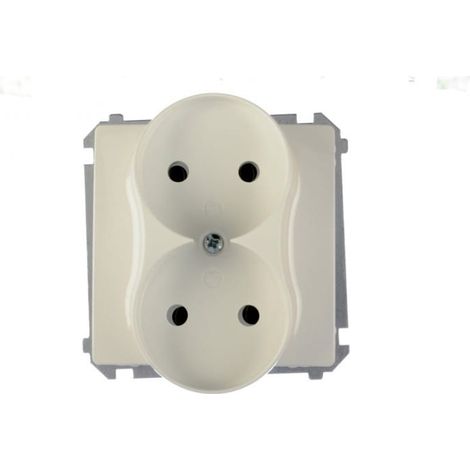 Simon Basic Doppelsteckdose b/u 16A IP20 weiß BMG2M.01/11