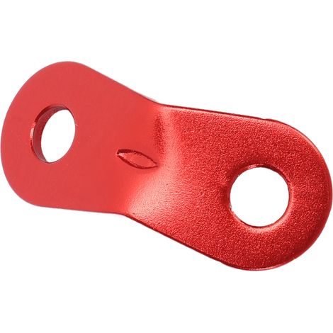 Packung mit 20 doppellochigen, rutschfesten Seilspannern aus Aluminiumlegierung, robust und einfach zu handhaben, für Camping, Wandern und Outdoor-Aktivitäten (rot). (1/5)