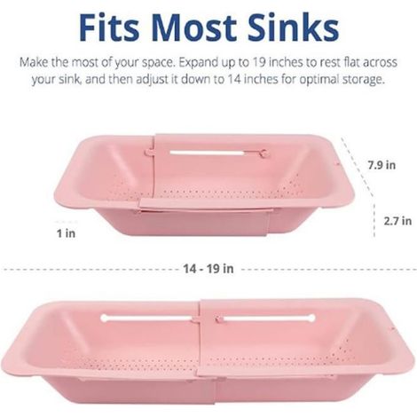 Passoire - - Extensible - Plastique sans BPA - 14,5 à 19,5 pouces - Cuisine moderne (1/4)