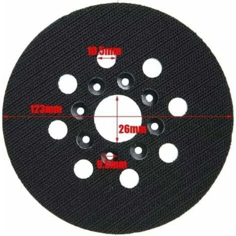 Lot de 2 patins de ponceuse de rechange à 8 trous de 12,7 cm, compatibles avec Bosch GEX 125-1 AE, PEX 220 A, PEX 220 AE (1/4)
