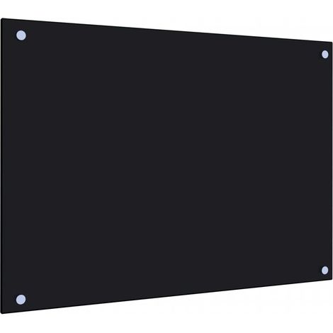 Dosseret de cuisine Fond de hotte / Noir 70 x 50 cm Verre trempé (1/5)