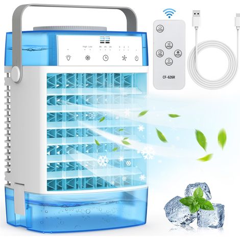 Climatiseur portable, mini refroidisseur d'air à usage domestique, climatiseur portable pour bureau, ventilateur de refroidissement, humidificateur (1/5)