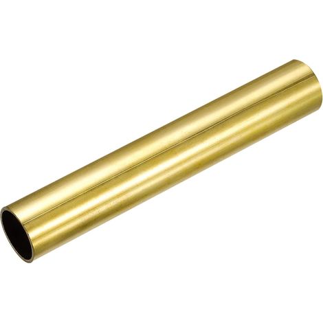 Brass Tube, 17mm OD 1mm Wall Thickness 100mm Length Round Pipe Tube for Industry, DIY Projects (1/5)