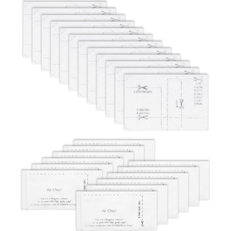 24 filtri per aspirapolvere - Filtro motore - Filtro aria - Compatibili con Miele C1 C2 C3 Dynamic U1 - Ritagliabili - Bianchi - 12x12 cm (1/5)