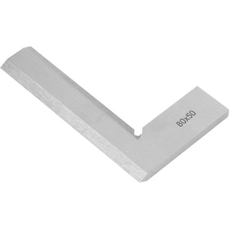 Équerre de précision acier inoxydable, règle à angle droit 80x50mm, outil de mesure pour ingénieur, détecteur d'équerrage, gabarit de traçage métallique (1/5)