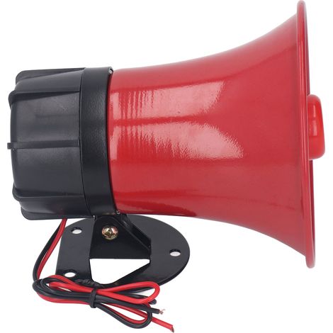 Sirena de alarma de seguridad industrial de 120 dB y 30 W, alarma sonora de emergencia, carcasa de ABS, para uso en exteriores, alimentación de 12 V CC. (1/5)