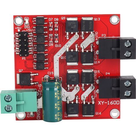 DC-Motor-Controller-Modul, Dual-H-Brücke, 6,5 V–27 V, 7 A, 160 W zur Drehzahlregelung (1/5)