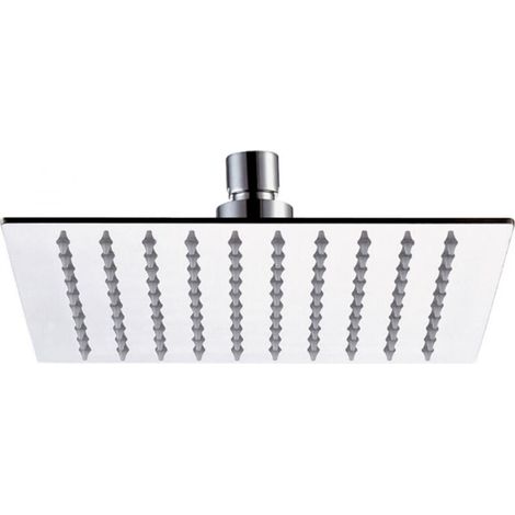 Tete De Douche Carree - 15 Cm - Raccord Standard Avec Rotation - Acier Inoxydable 304 - Pour Salle De Bains - 1 Piece
