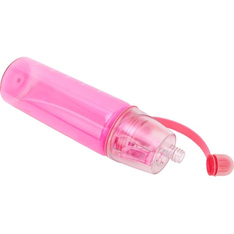 Große Sprühflasche aus Kunststoff mit gut lesbarer Skala, ideal für Sport, Wandern und Picknicks. Rosa. (1/4)