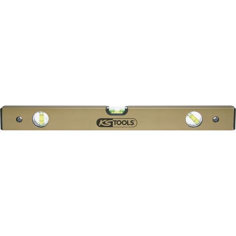 KS Tools - Niveau rectangulaire en aluminium anodisé 3 fioles, L.500 mm - 204.5500