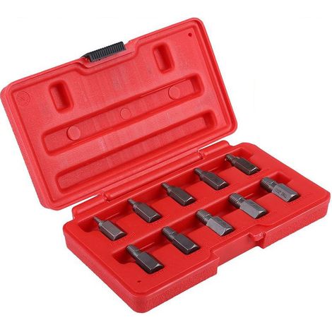 Lot de 10 extracteurs de vis 3,2-10,3 mm pour boulons et goujons rouillés endommagés (1/5)