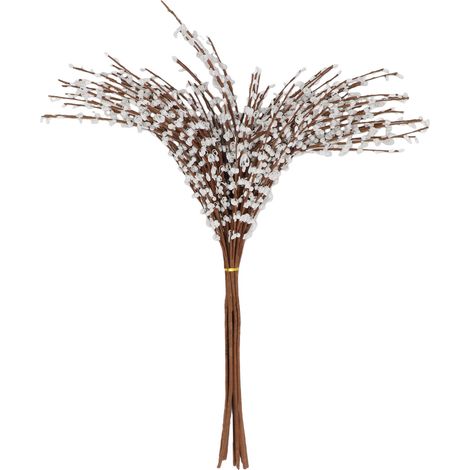 10 pièces fleurs artificielles branche haute à baies blanches en plâtre blanc 75 cm décoration florale pour jardin mariage fête hôtel restaurant terrasse (1/5)