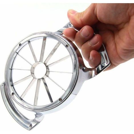 Trancheuse et vide-pomme en acier inoxydable 12 lames de qualité alimentaire 304 Extra Large Heavy Duty Apple Cutter(acier) (1/5)