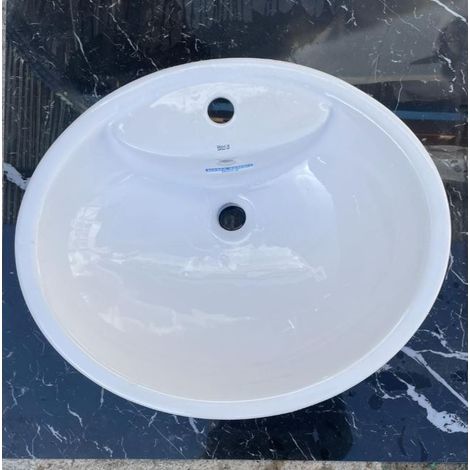 Lavabo Incasso Monoforo Roca DAMA SENSO 58x48 cm - Ceramica Bianco Lucido