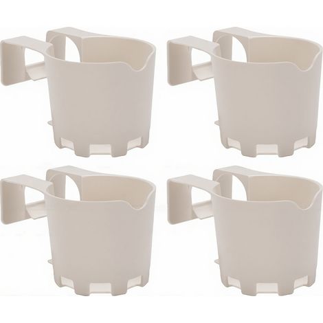 Porte-gobelets multifonctionnels en plastique ABS, 4 pièces, pince sur boisson de piscine pour piscines hors sol, blanc (1/5)