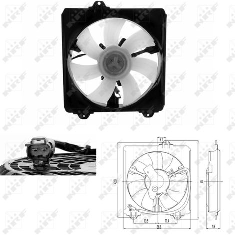 Ventilateur, refroidissement du moteur NRF 47695 TOYOTA 1636128070 1636328050
