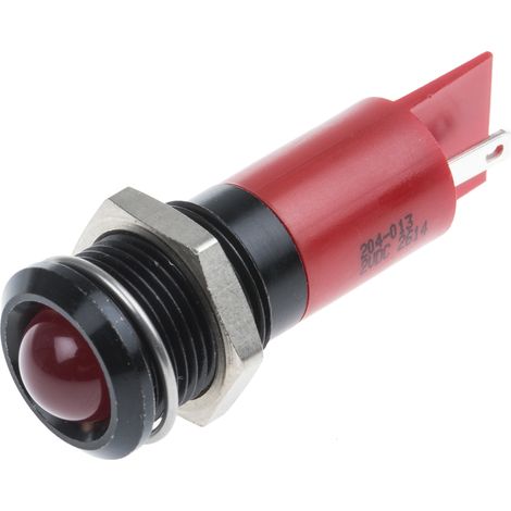 Voyant LED lumineux  Rouge RS PRO, dia. 14mm, 2.2V c.c. ( Prix pour 1 )