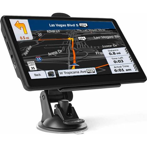 Navigateur de navigation GPS pour voiture et camion à écran tactile de 7 pouces Sat 8 Go 256 Mo Système de navigation GPS pour VR automatique  Câble et adaptateur pour vidéosurveillance (1/5)