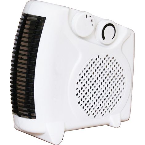Radiateur soufflant électrique portable plat/sur pied avec 3 réglages de chaleur et réglages de refroidissement, idéal pour les petites pièces, les bureaux et les chambres 1pc (1/5)