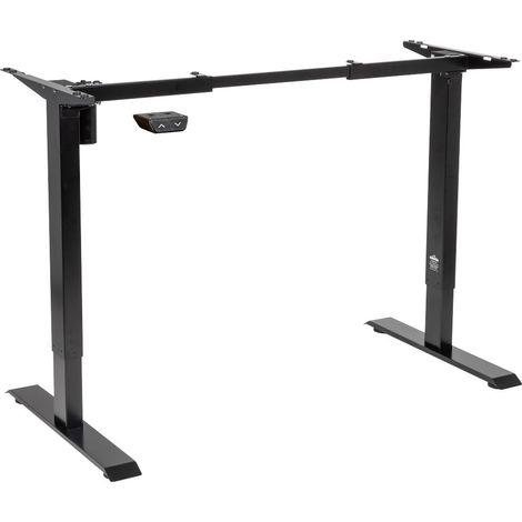 Dellonda DH17 Single Motor Ultra-Quiet Adjustable-Height Desk Frame 70kg Capacity - Black