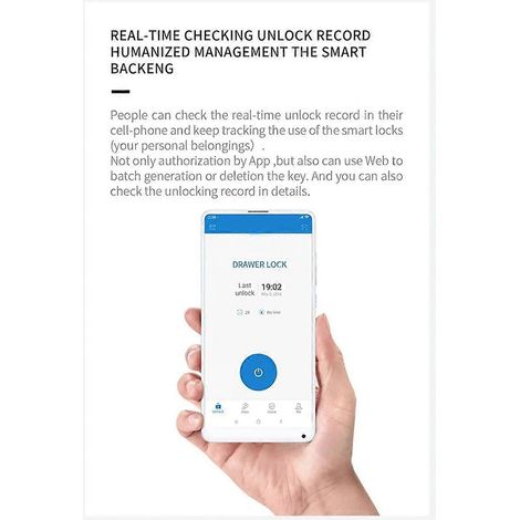 Tuya Lock Bluetooth-Schubladenschloss, elektronisches Sicherheitsschrankschloss