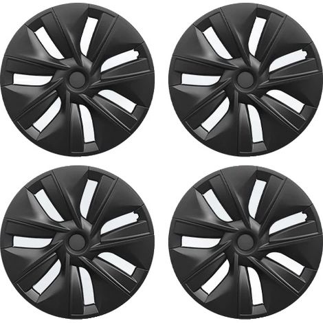 Tapa de rueda, compatible con 19 pulgadas, diseño de cobertura total, estilo Gemini Black, Tesla, Model Y de 19 pulgadas (1/2)