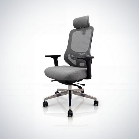 Fauteuil de bureau ergonomique en maille gris foncé AXIS