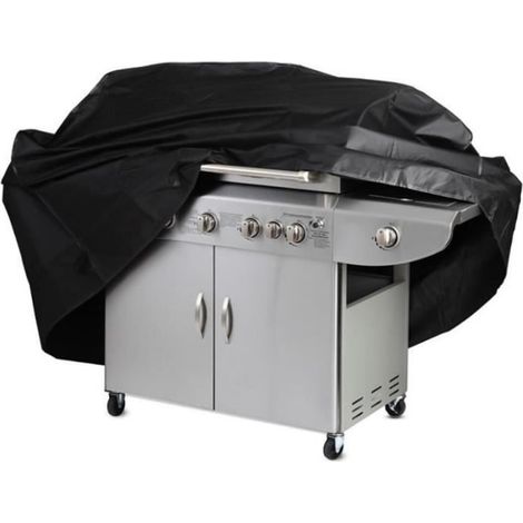 1 housse de protection pour barbecue à gaz, tissu Oxford 210D imperméable, noir, XL 170×61×117 cm, usage extérieur toute l'année