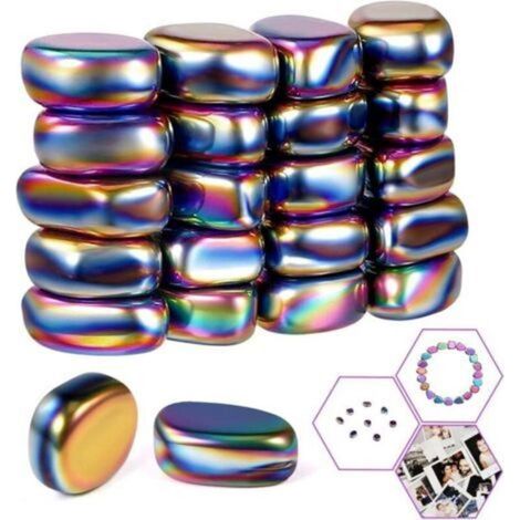 20 PièCes Aimants en HéMatite, Jeu De Pierres MagnéTiques avec Corde, Jeu D'éChecs MagnéTiques De Jeu, Les RéUnions, Le Bureau, Les Voyages, Les FêTes, Le Camping (Couleur)