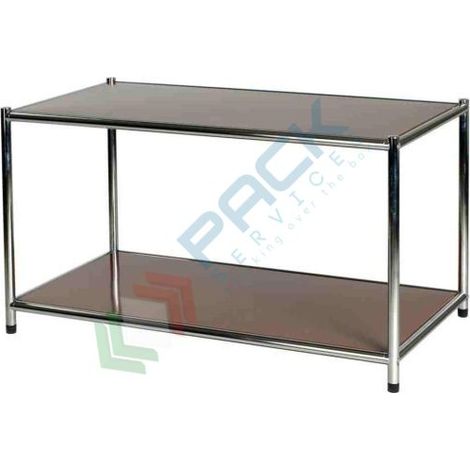 Libreria Cromata 2 Ripiani Marroni Cm 40 X 80 X H. 40,5 (1/2)