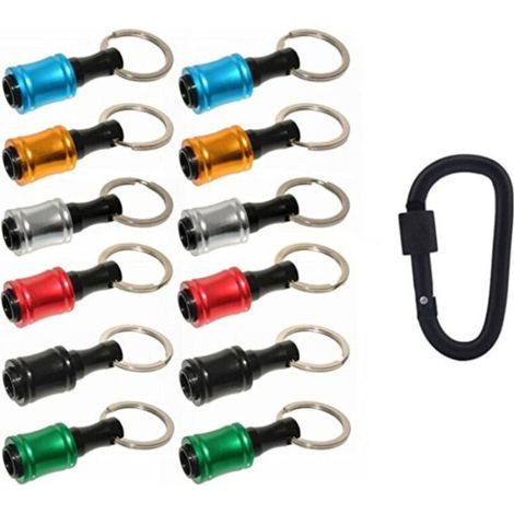 Ensemble de 12 pièces comprenant des porte-embouts de 6,35 mm (1/4 pouce) et des porte-embouts pour tournevis à percussion à six pans creux, des rallonges pour clés, un système de dégagement rapide et (1/4)
