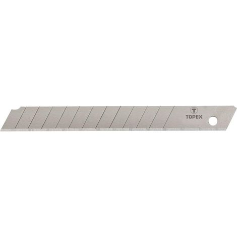 Ricambio lame scorrevoli per taglierino 9 mm 10 pezzi topex 17b349