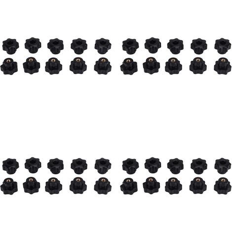 40 vis à tête conique femelle M6 x 32 mm, filetage femelle, noir (1/5)