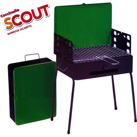 Barbecue rettangolare a valigetta "Scout" - cm 43x21x55h. (1/2)