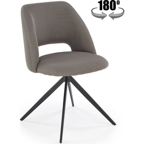 Chaise grise design pivotante a 180° Danilo (1/5)