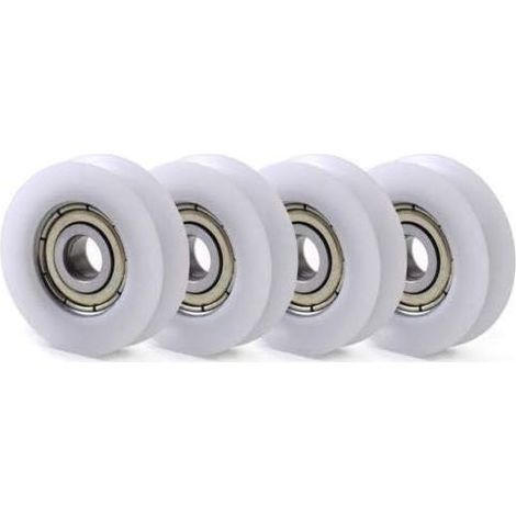 Lot de 10 poulies de guidage en nylon U Roulement à billes 608 Diamètre extérieur 30mm, alésage 6mm, épaisseur 10mm Pour applications industrielles (1/4)