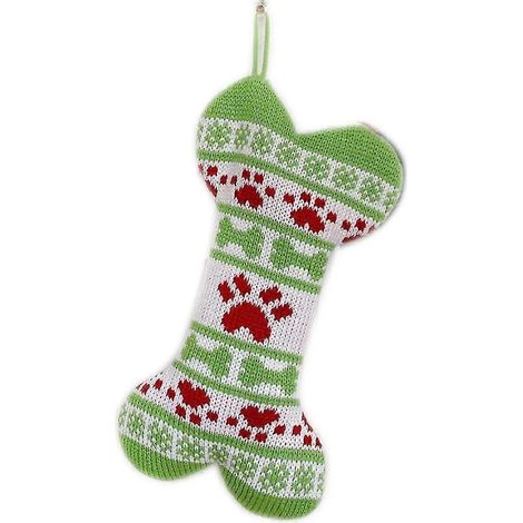 Gestrickte Weihnachtsstrümpfe für Hunde, knochen-/fischförmige Haustiersocken, geeignet für Hunde, Weihnachtsdekoration (1/5)