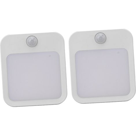 Lot de 2 veilleuses à brancher avec détecteur de mouvement, mini veilleuse LED blanc chaud à luminosité réglable, prise UE 110-220 V (1/5)