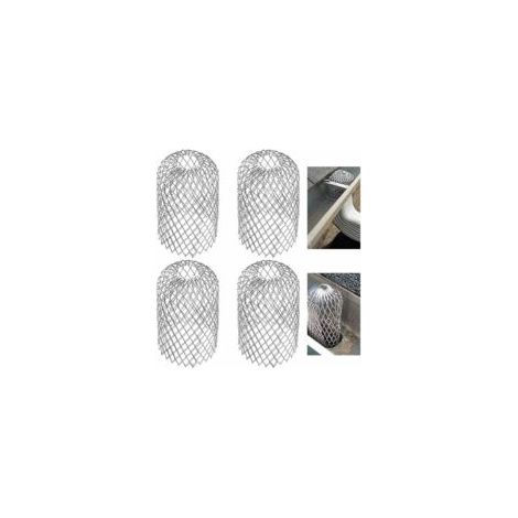 Ensemble de 4 protège-gouttières métalliques, grille de filtration extensible, protections anti-feuilles pour descentes de gouttière (1/5)