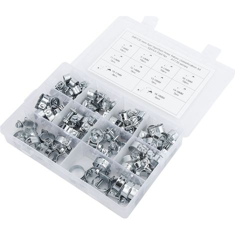84 colliers de serrage galvanisés pour tuyaux, mini colliers de serrage pour conduites de carburant, colliers de serrage pour conduites diesel/essence (1/5)