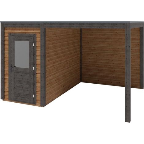 Casetta da giardino in legno Veya 4.06x3.09 m - 12.55 m2 - 28 mm - impregnata - 000183 (1/3)