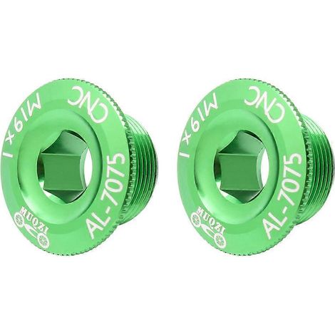 Boulons de manivelle de vélo pratiques, boulons de fixation en alliage d'aluminium, utilisés pour la réparation de vélos, petite taille, verts, lot de 2. (1/5)