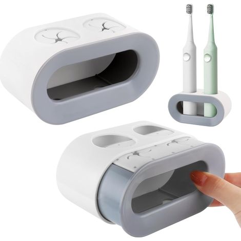 Lntyq Elektrischer Zahnbürstenhalter 2er Set, Stark haftender Zahnbürstenhalter zur Wandmontage, Platzsparend in der Dusche, Elektrischer Zahnbürstenhalter, Kompatibel mit elektrischen Zahnbürsten (1/5)