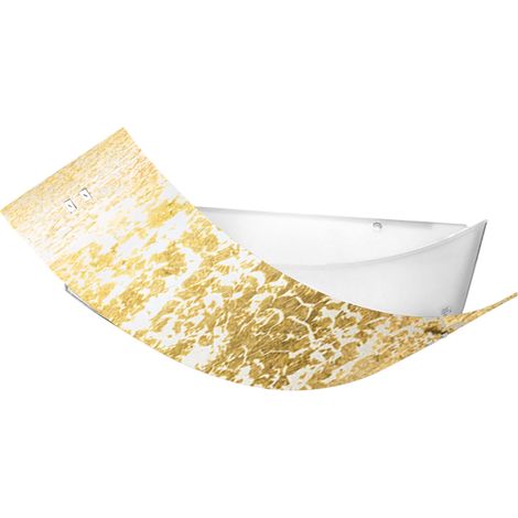 Camilla - Lampada da soffitto oro 2XE27 max 2X70W IP20 - Applique da parete moderna con diffusore in vetro argento e montatura bianca 63,5x39cm (1/3)