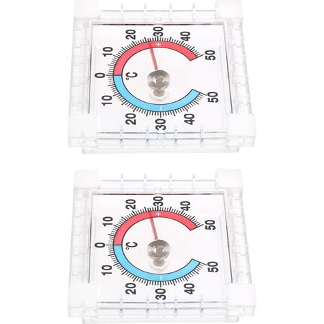 2 Pièces Thermomètre Analogique de Véranda Thermomètre d'extérieur à Coller pour Fenêtre Et Porte pour Chambre Serre Jardin Garag (1/5)