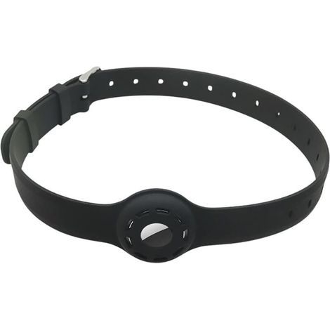 Collier Chat Anti Étranglement en Silicone Réglable pour Air Tag pour chat AirTag I Collier pour chat avec fermeture de sécurité I compatible avec Apple AirTag I Bracelet en silicone noir (1/5)